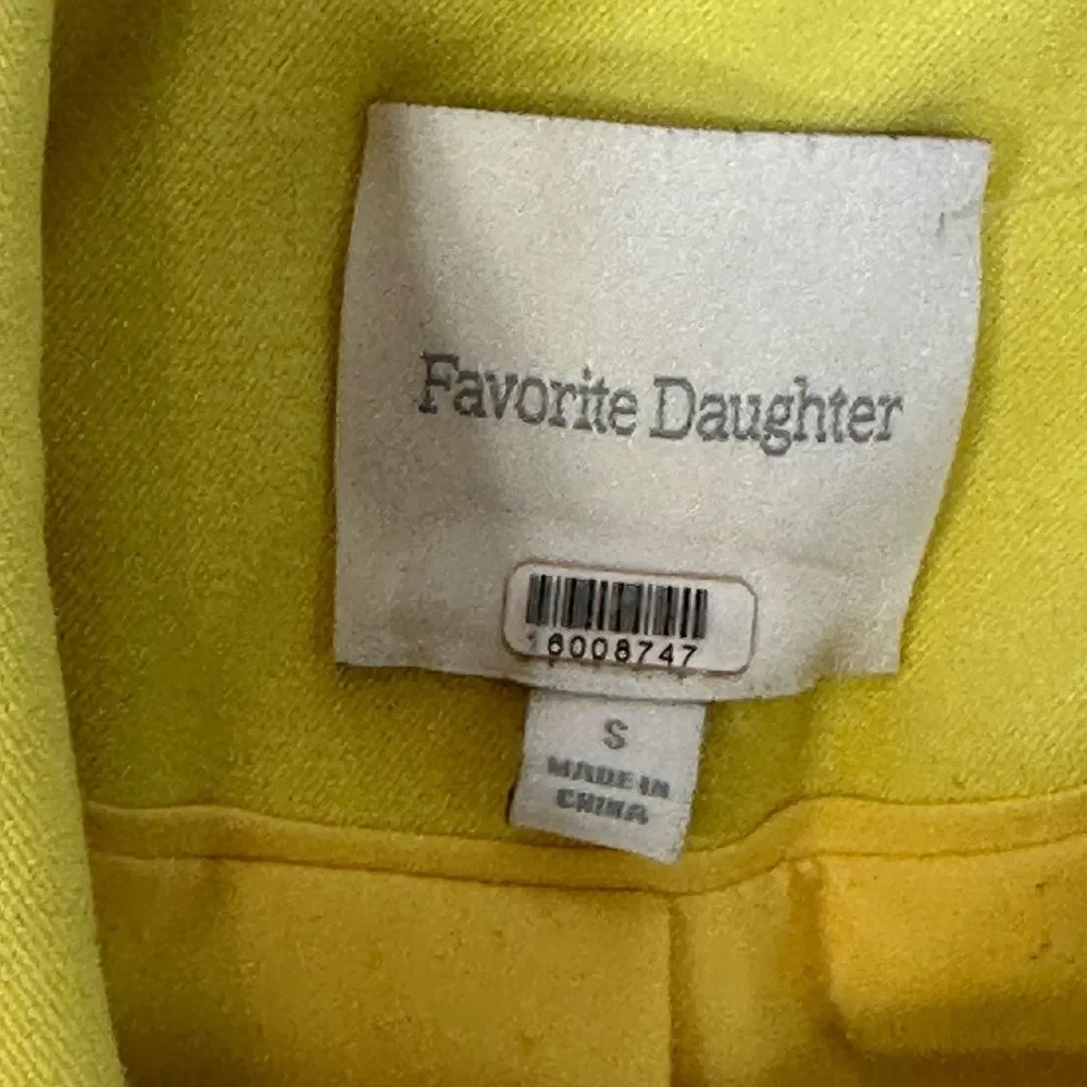 Favorite Daughter Yellow Double Breasted Oversized Blazer | Size S